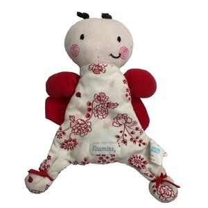 Vitamins Baby Ladybug Red Flowers Security Blanket Small Toy Lovey